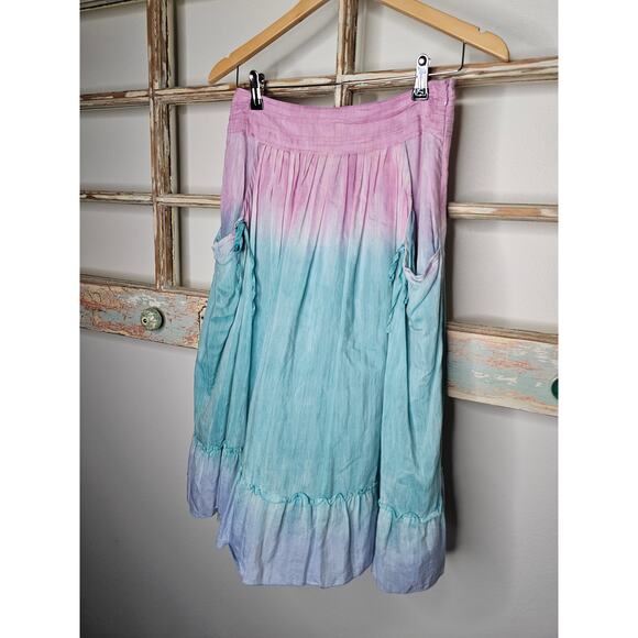 Cynthia Steffe Tye Dye A-Line Silk Cottage/ Fairy Love Shack Skirt Size 2 - Picture 7 of 10
